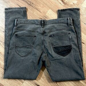 LEE 👖 Mens 101+ Black Wash Selvedge Denim Jeans Size 36x31